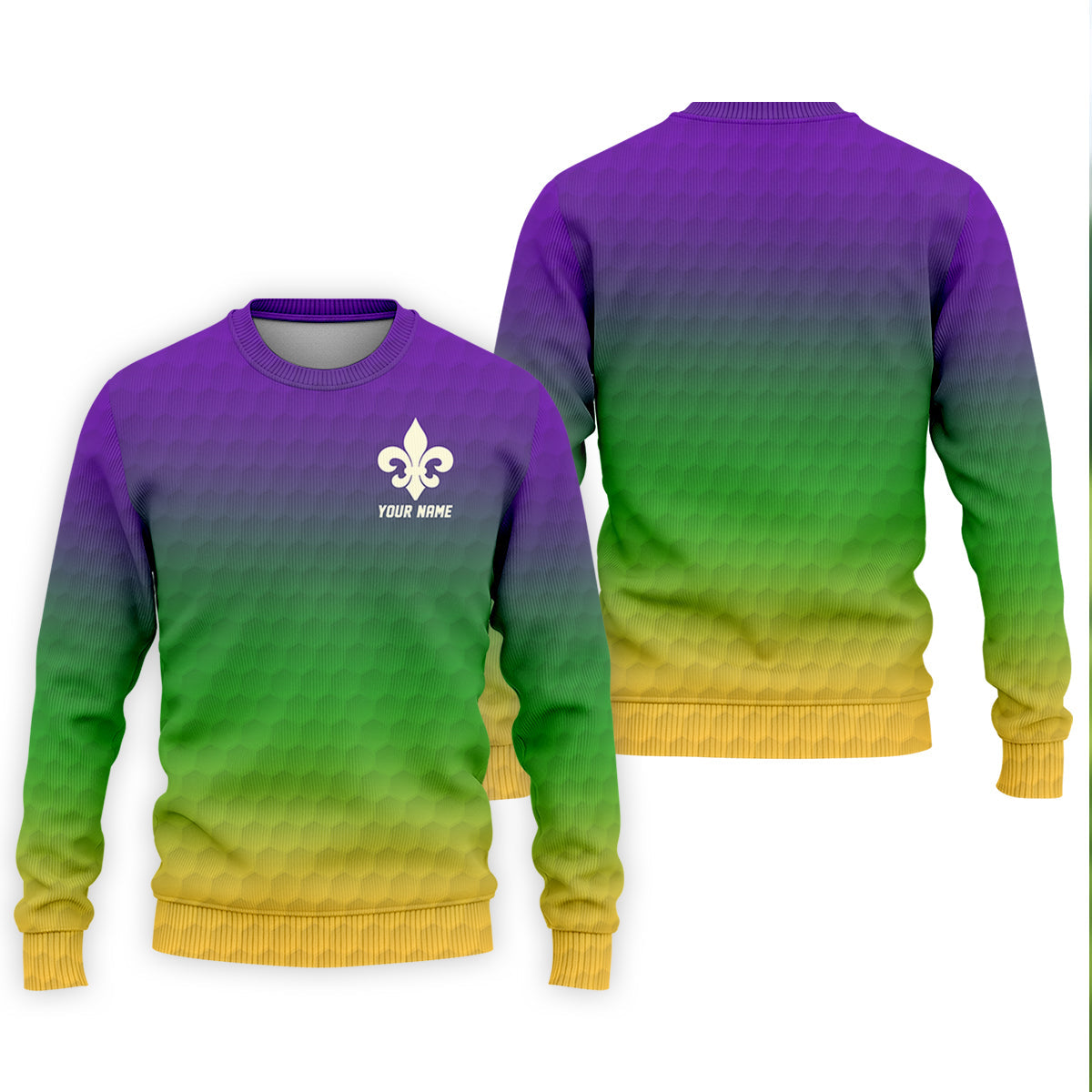 Purple Green Gold Golf Ball Pattern Mardi Gras Golf Shirt, Golf Tops For Men, Polo ShirtFor Men