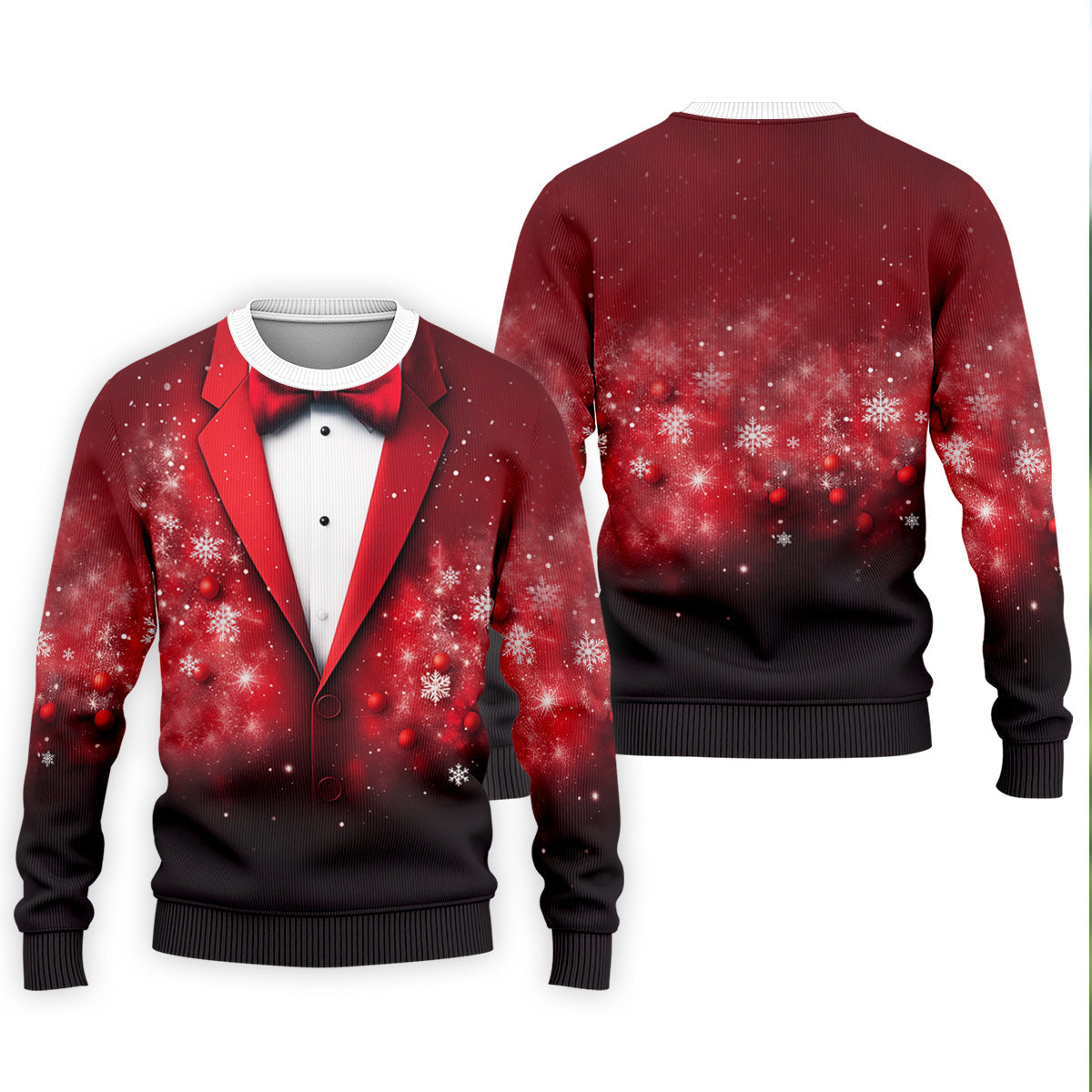 Black And Red Christmas Glitter Print Men's Golf Polo Shirtristmas Golf Shirt, Golf Gift For Men