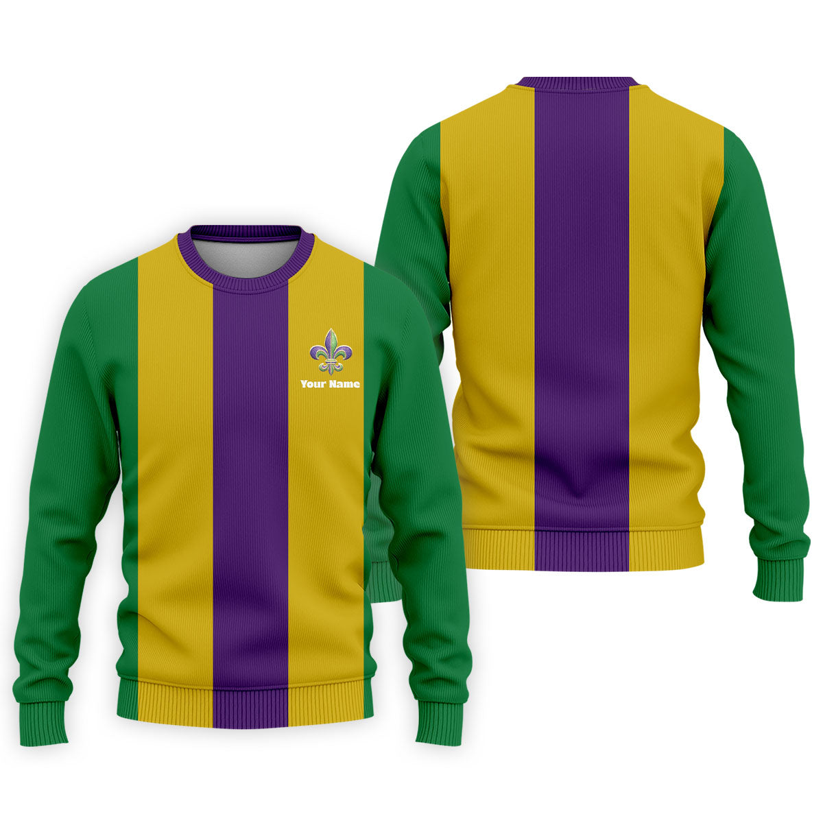 Vertical Stripes Purple Green Gold Mardi Gras Golf Shirt, Polo ShirtFor Men, Golf Shirts For Men