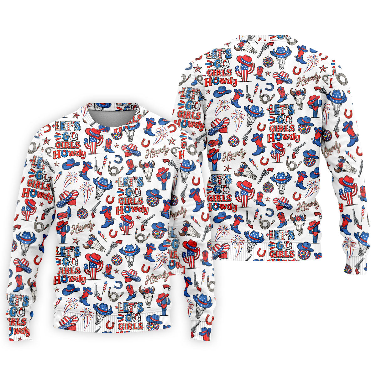 Let's Go Girl Howdy 250th Anniversary Western Cowboy Patriotic 4th Of July Golf Shirt, Golf Shirts For Men