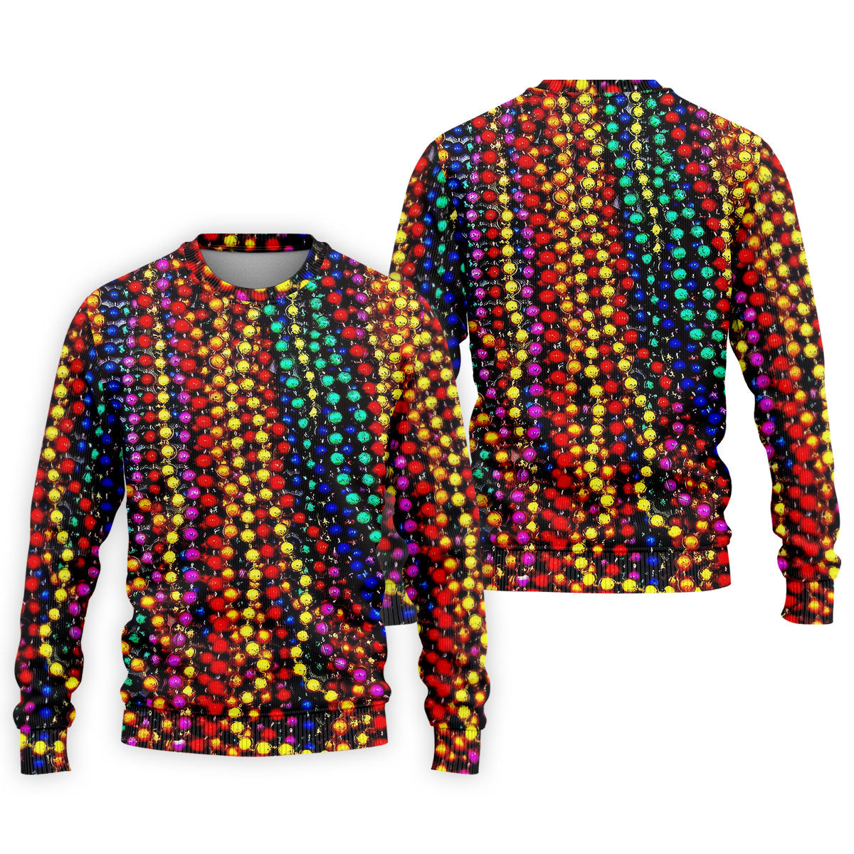 Colorful Beads Mardi Gras Golf Shirt, Golf Tops For Men, Polo ShirtFor Men, Golf Shirts For Men