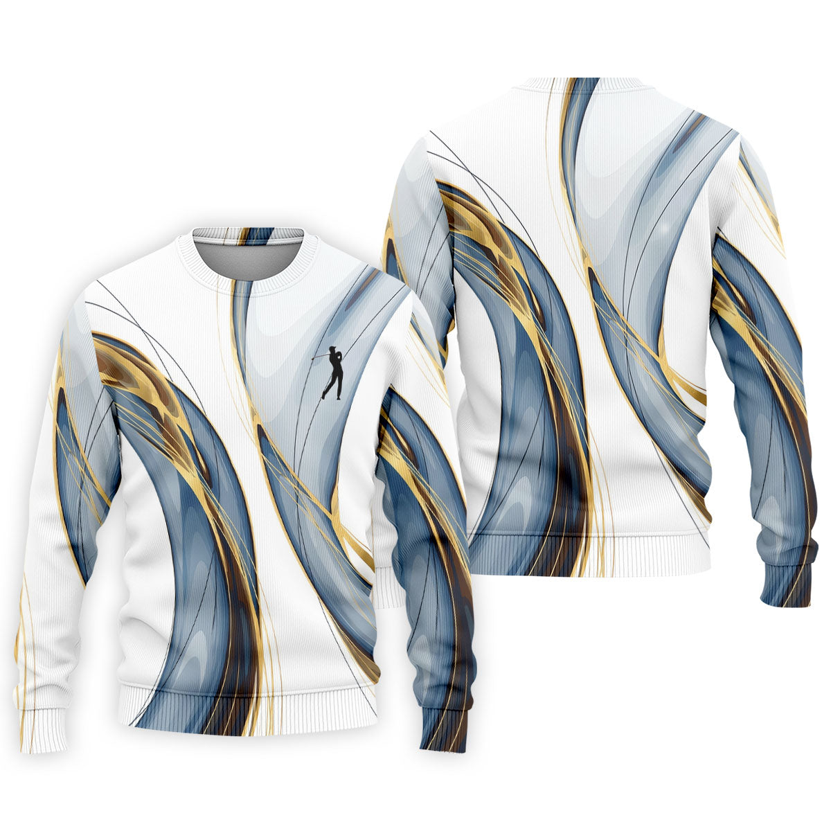 Abstract Line Art Retro Golf Shirt, Golf Shirts For Men, Polo Shirtor Men, Golf Gift For Men