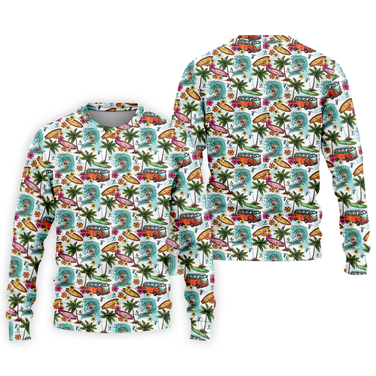 Tropical Trip Big Wave Riders Hawaiian Golf Shirt, Polo Shirtor Men, Golfing Apparel