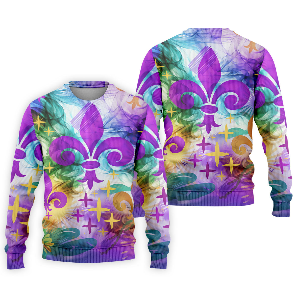 Mardi Gras Festival Fleur De Lis Symbol Purple Green Gold Polo ShirtFor Men, Golf Shirts For Men