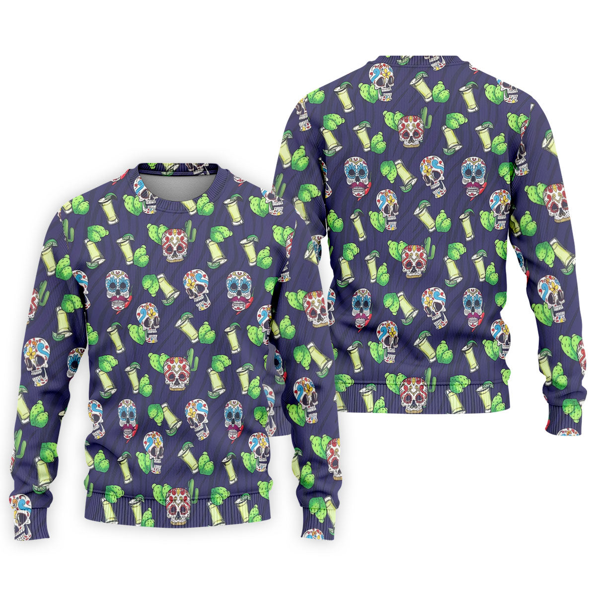 Day Of The Dead Sugar Skull Cactus Polo Shirt, Mens Golf Polo, Hawaiian Golf Shirt