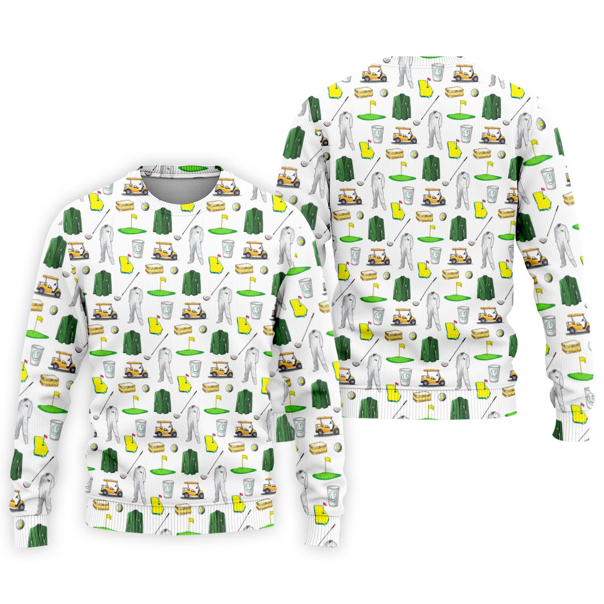 Golf Tournament Augusta Golf Seamless Pattern Performance Golf Shirt, Golf Tops For Men, Golf Shirts For Men