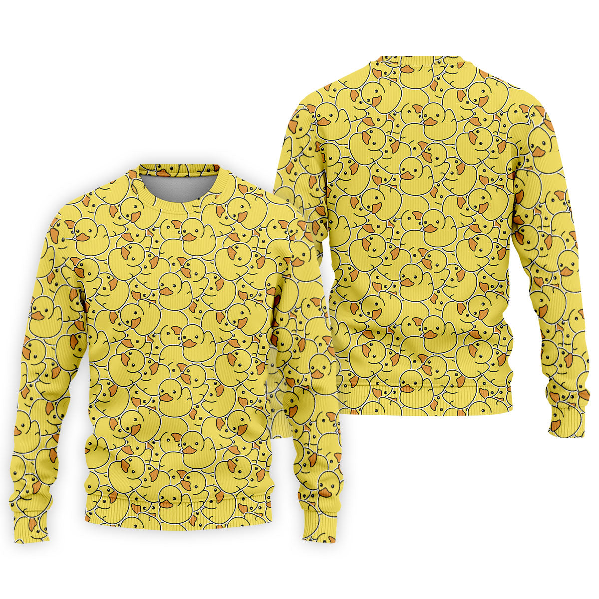 Cute Yellow Rubber Duck Pattern Golf Shirt, Hawaiian Golf Shirt, Mens Golf Shirts, Golf Apparel For Men