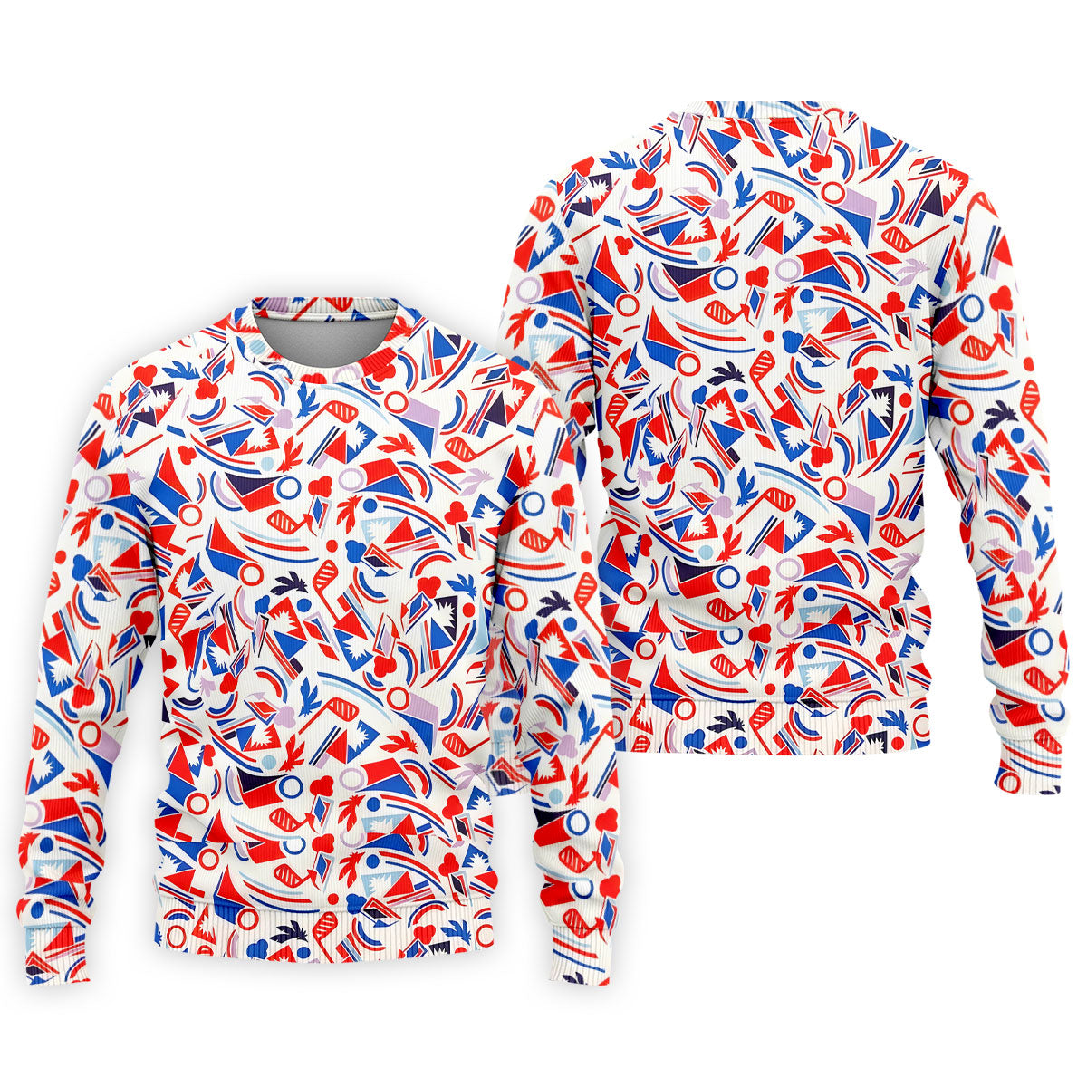 Red White Blue Golf Pattern Patriotic Golf Shirt, 250 Years Of Freedom 4th Of July Golf Shirts For Men