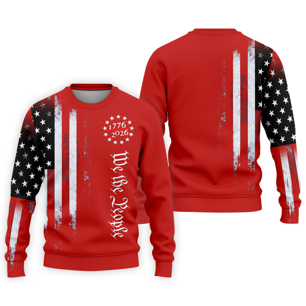We The People 250 Years Red Vintage Golf Shirt, Patriotic 4th Of July Golf Shirts For Men