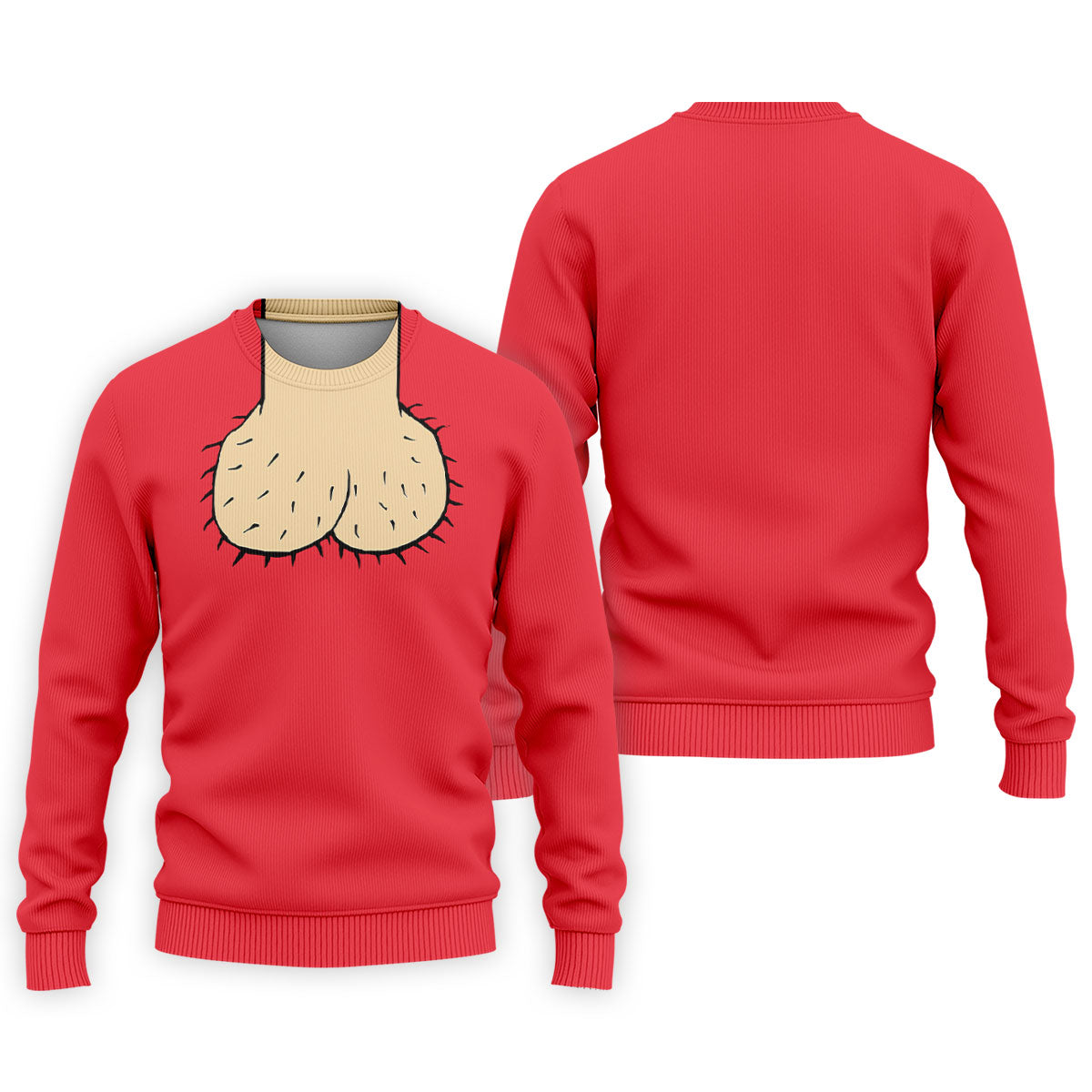 Red Funny Dickhead Faux Chest Golf Shirt, Golf Polo Shirts For Men, Mens Golf Apparel
