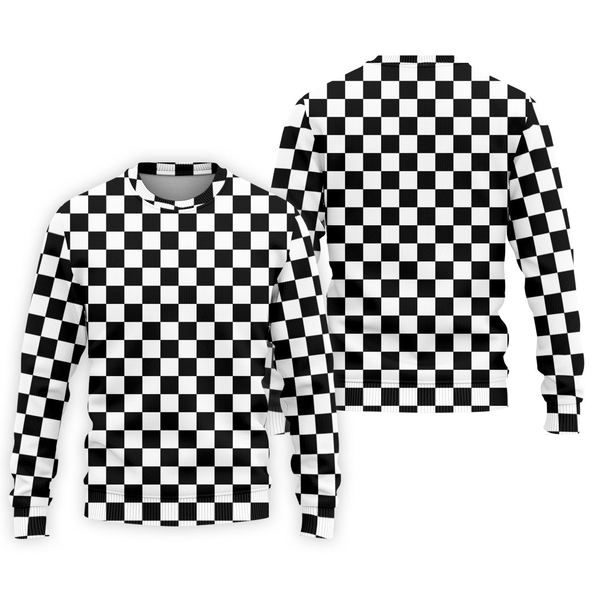 Black White Checkerboard Racing Pattern Golf Shirt, Men's Golf Shirt, Golf Polo Shirts For Men, Printed Golf Shirts