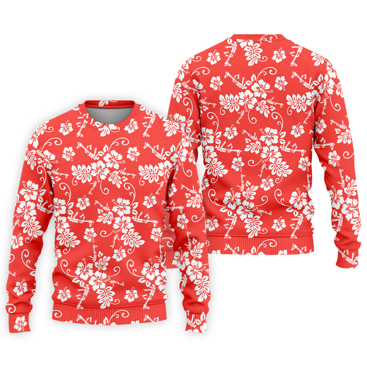 Tropical Flower Red Golf Shirt, Hawaiian Golf Shirt, Polo Shirtor Men, Golf Shirts For Men