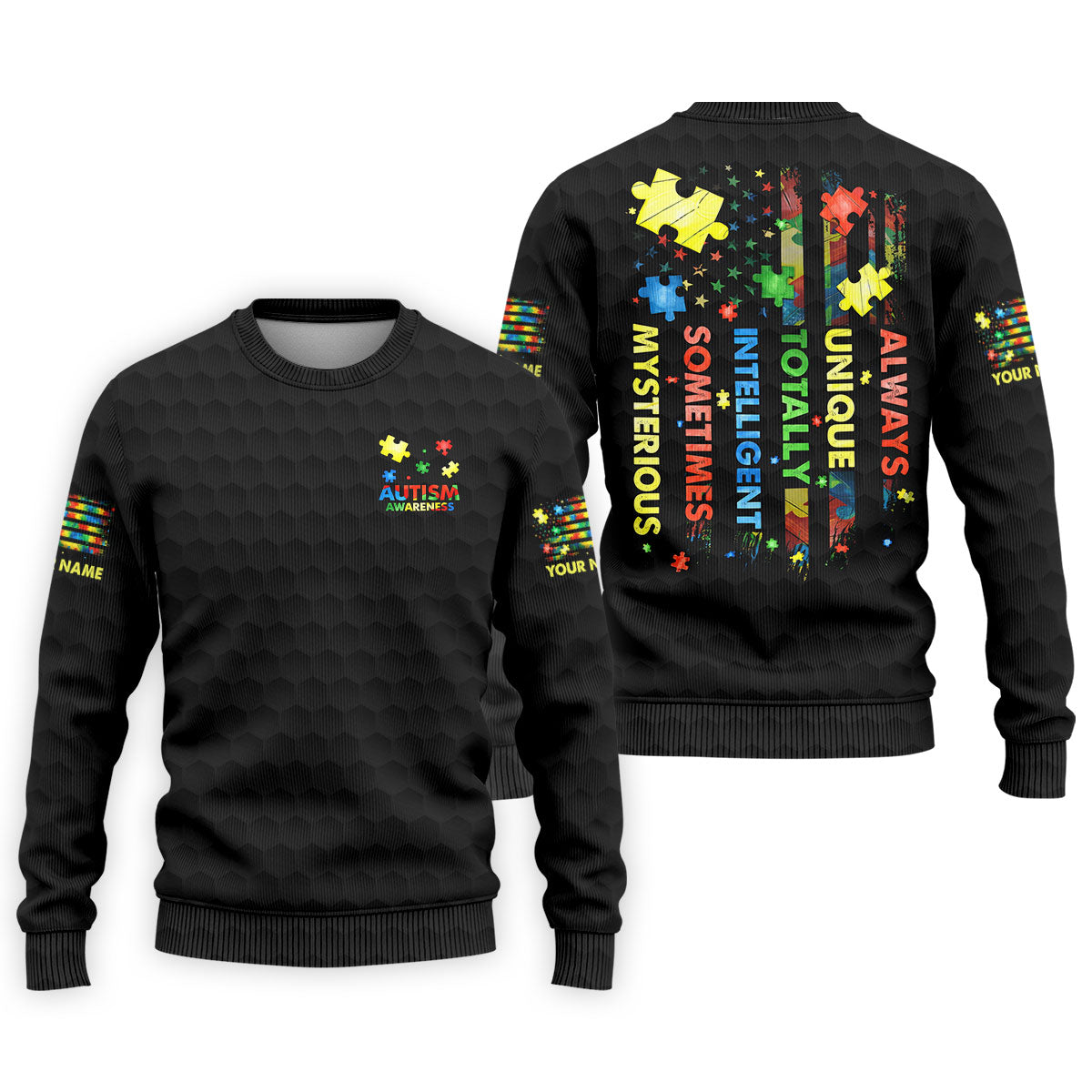 Autism Awareness Always Unique Totally Intelligent Sometimes Mysterious Golf Shirts For Men, Polo Shirtor Men