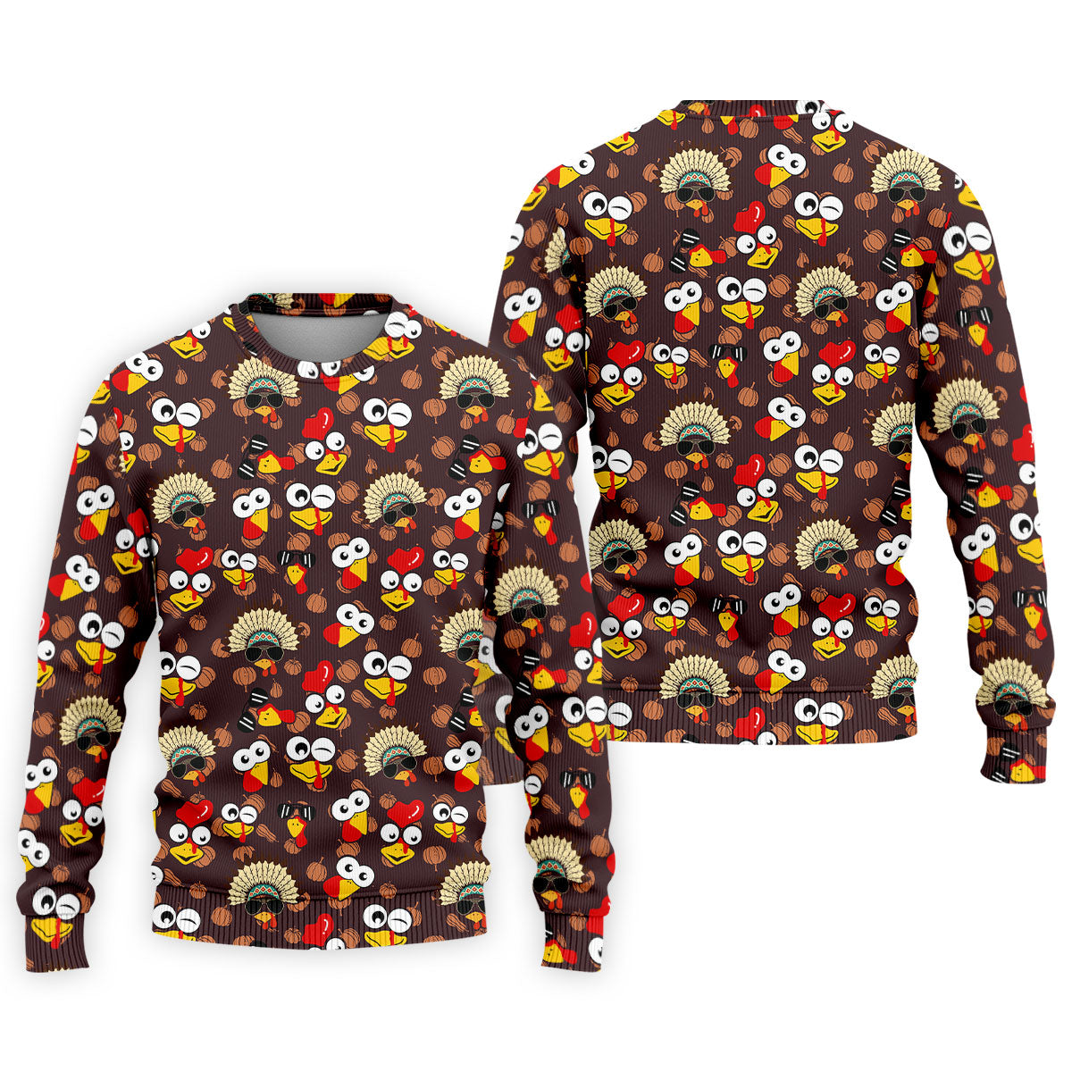 Thanksgiving Polo Golf Tops For Men, Pumpkin Turkey Fun Golf Shirts For Men, Thanksgiving Golf Gift For Men
