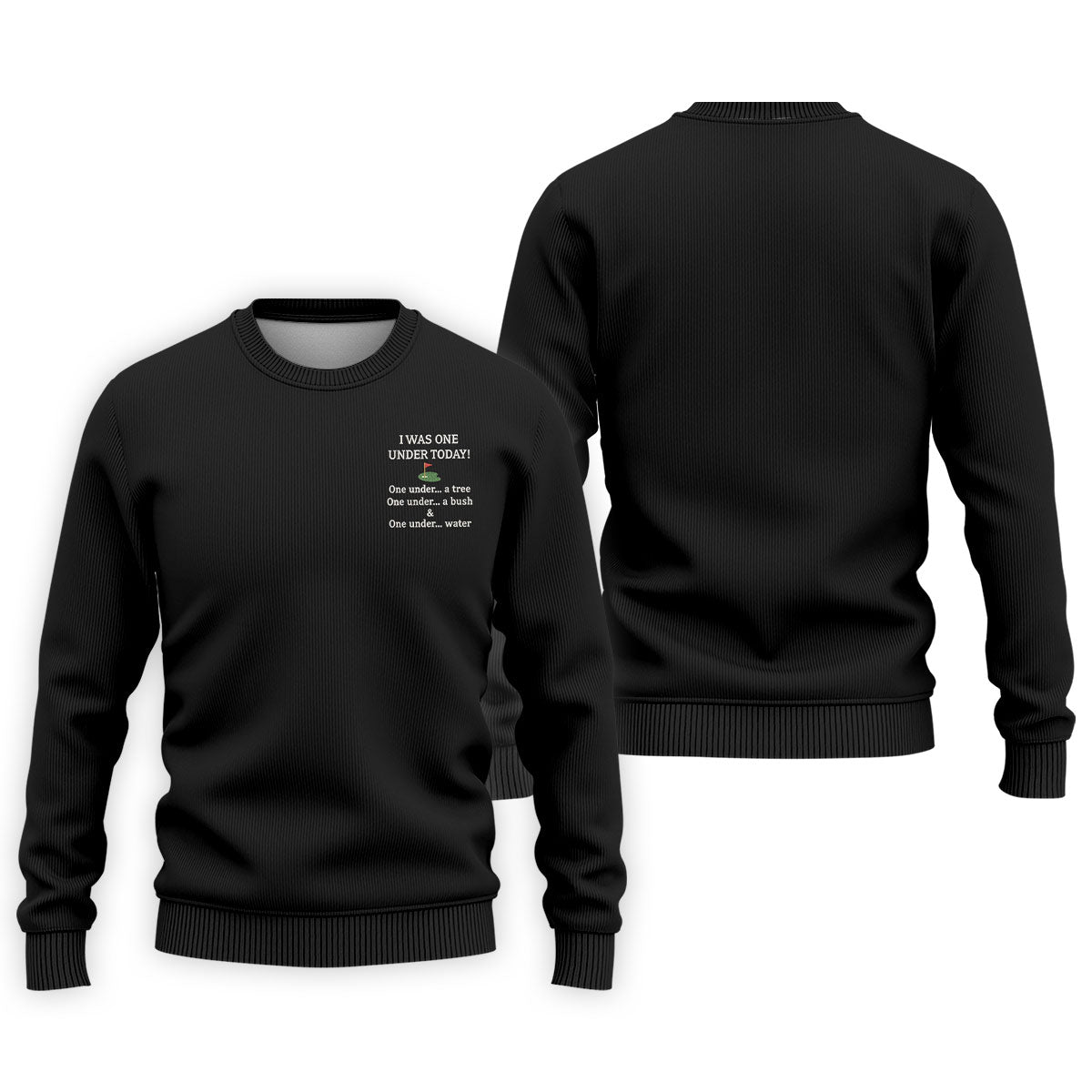 I Was One Under Today Black Golf Shirt, Funny Golf Shirt, Golf Shirts For Men, Polo Shirtor Men