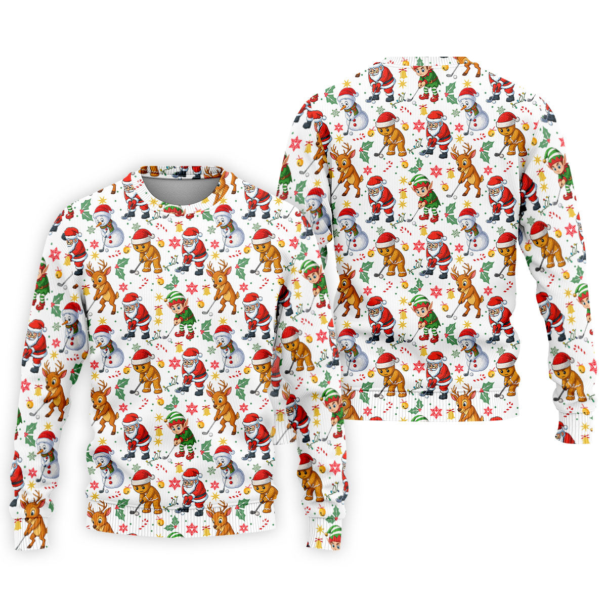 Funny Christmas Characters Golf Tops For Men, Cute Golf Outfit, Fun Golf Shirts For Men, Christmas Golf Shirt