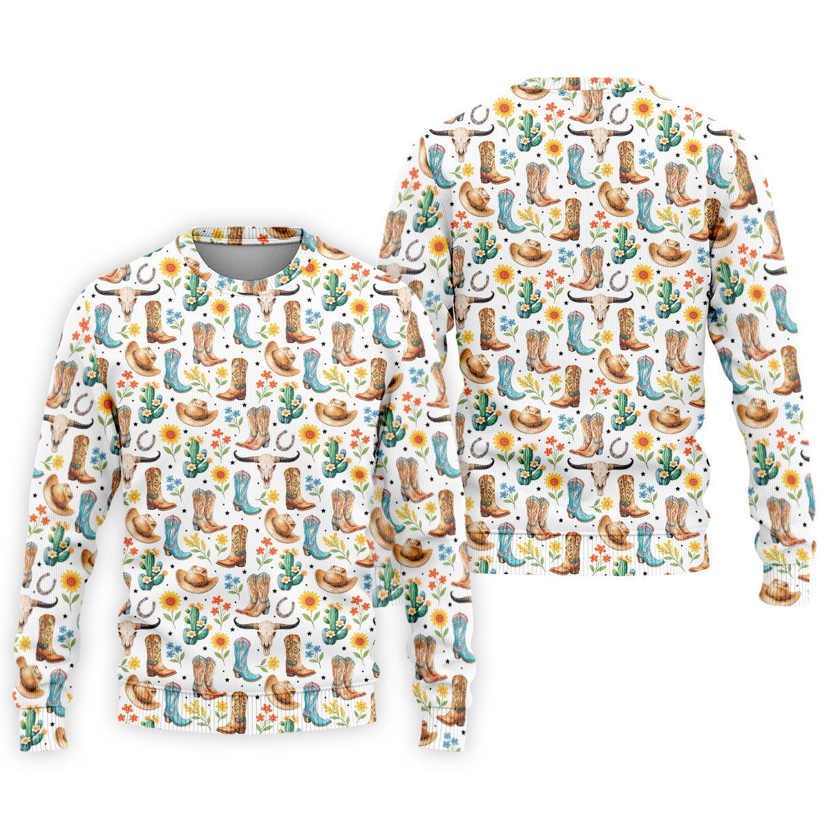 Western Cowboy Boots Floral Pattern Golf Shirt, Mens Golf Apparel, Golf Polo Shirts For Men