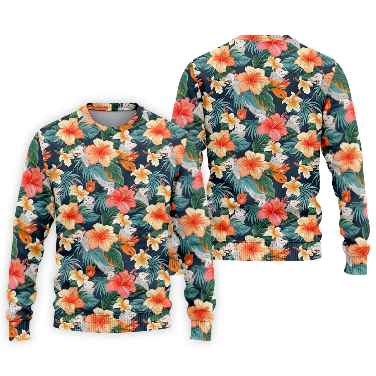 Large Hibiscus Flowers Tropical Vibe Golf Tops For Men, Hawaiian Golf Shirts, Polo Shirt Men