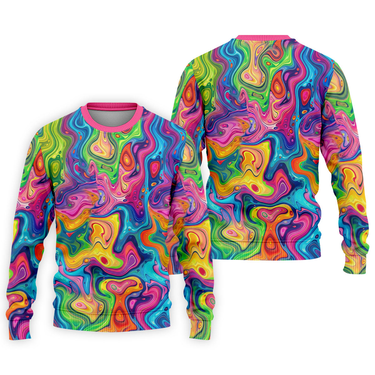 Liquid Marble Colorful Print Golf Tops For Men, Polo Shirt Men, Golf Shirts For Men