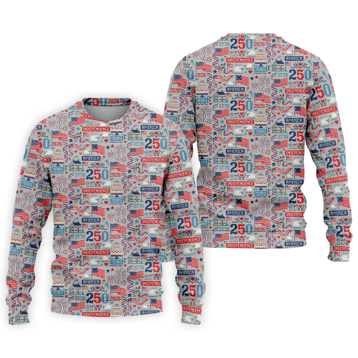 America Independence 250 Years Grey Golf Shirt, Patriotic 4th Of July Golf Shirts For Men