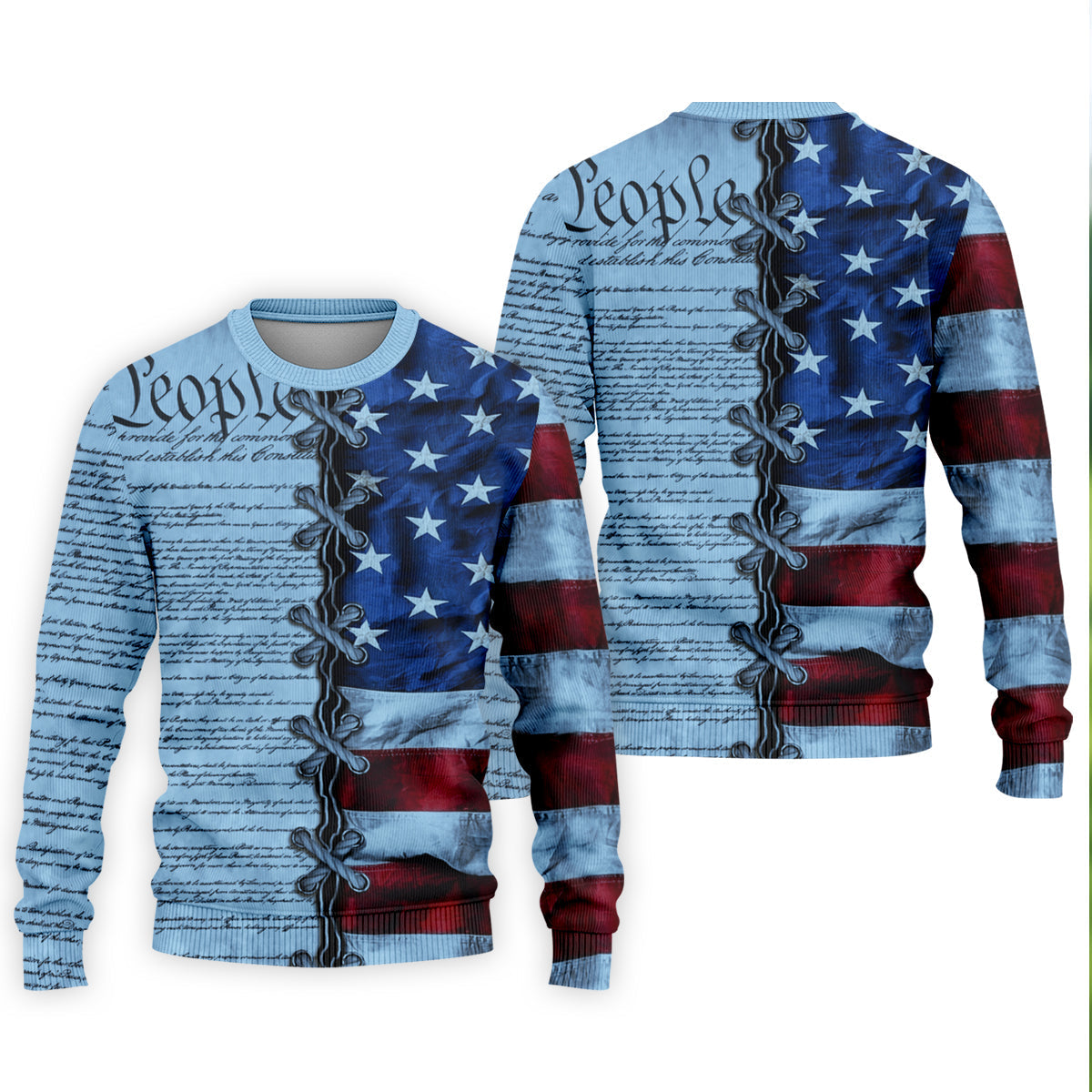 We The People Preamble Patriotic 4th Of July Blue Golf Shirt, 250th Anniversary Golf Shirts For Men