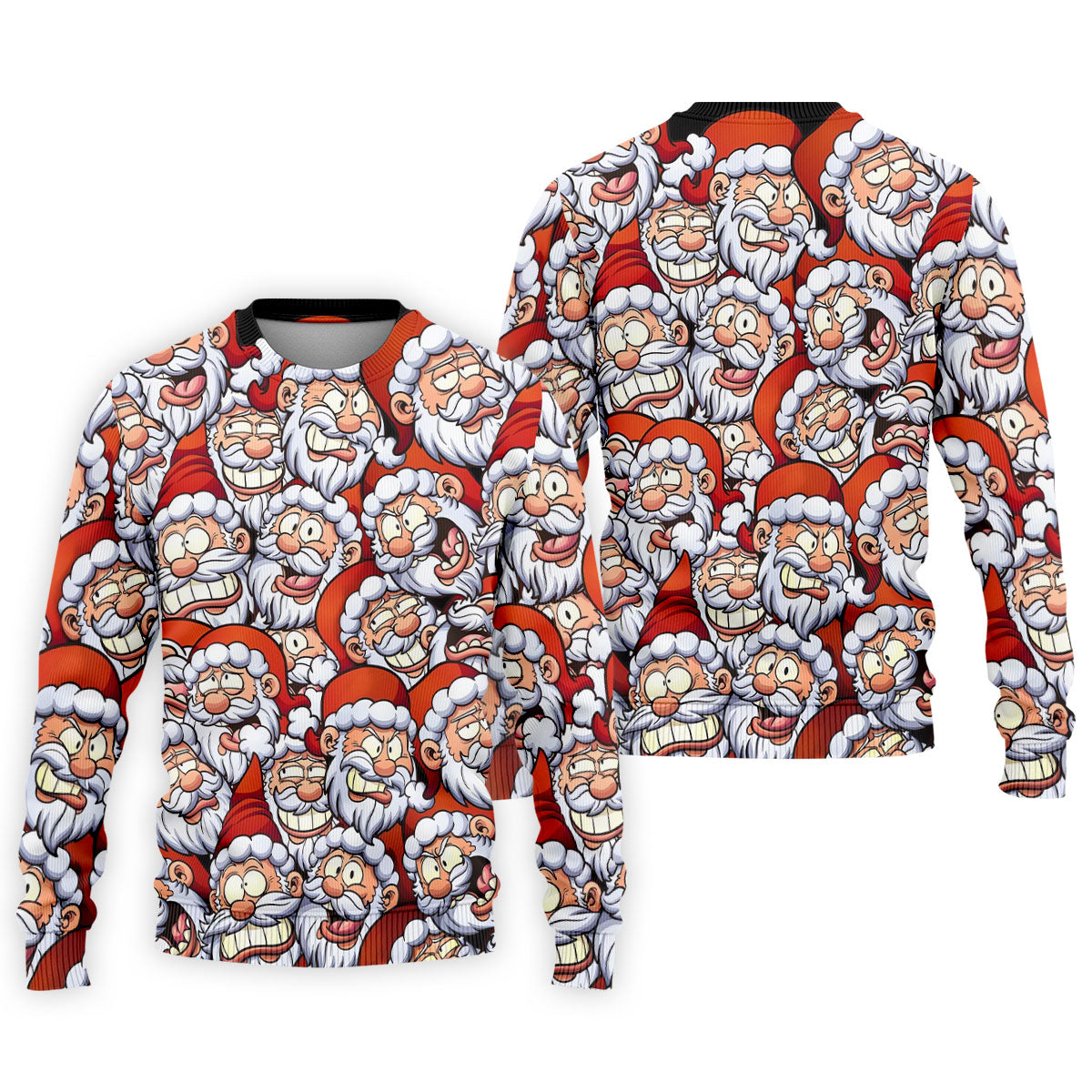 Santa Claus Face Fun Golf Shirts For Men, Christmas Golf Shirt, Polo ShirtFor Men, Golfing Apparel