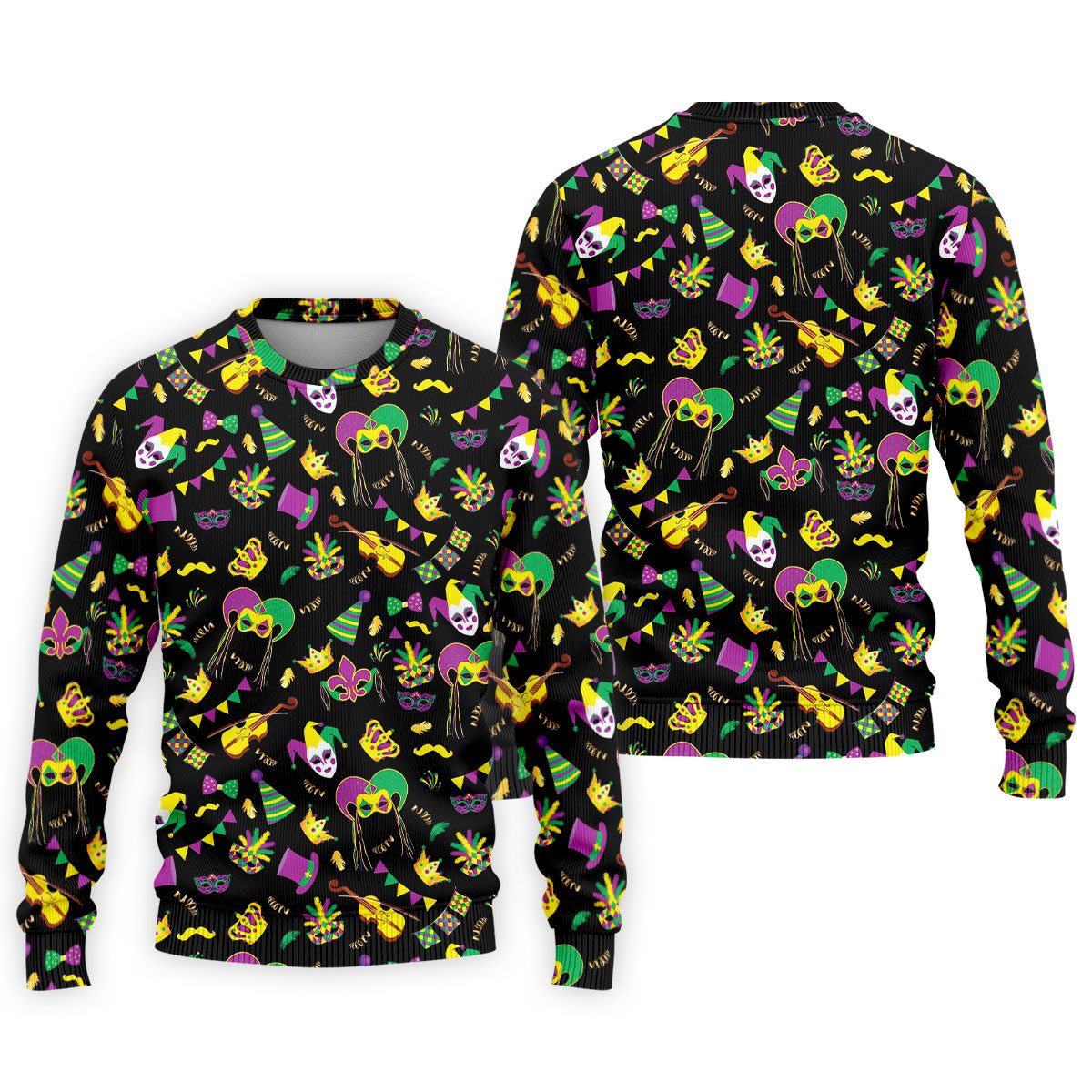 Festive Mask Purple Green Gold Mardi Gras Golf Shirt, Polo ShirtFor Men, Golf Shirts For Men
