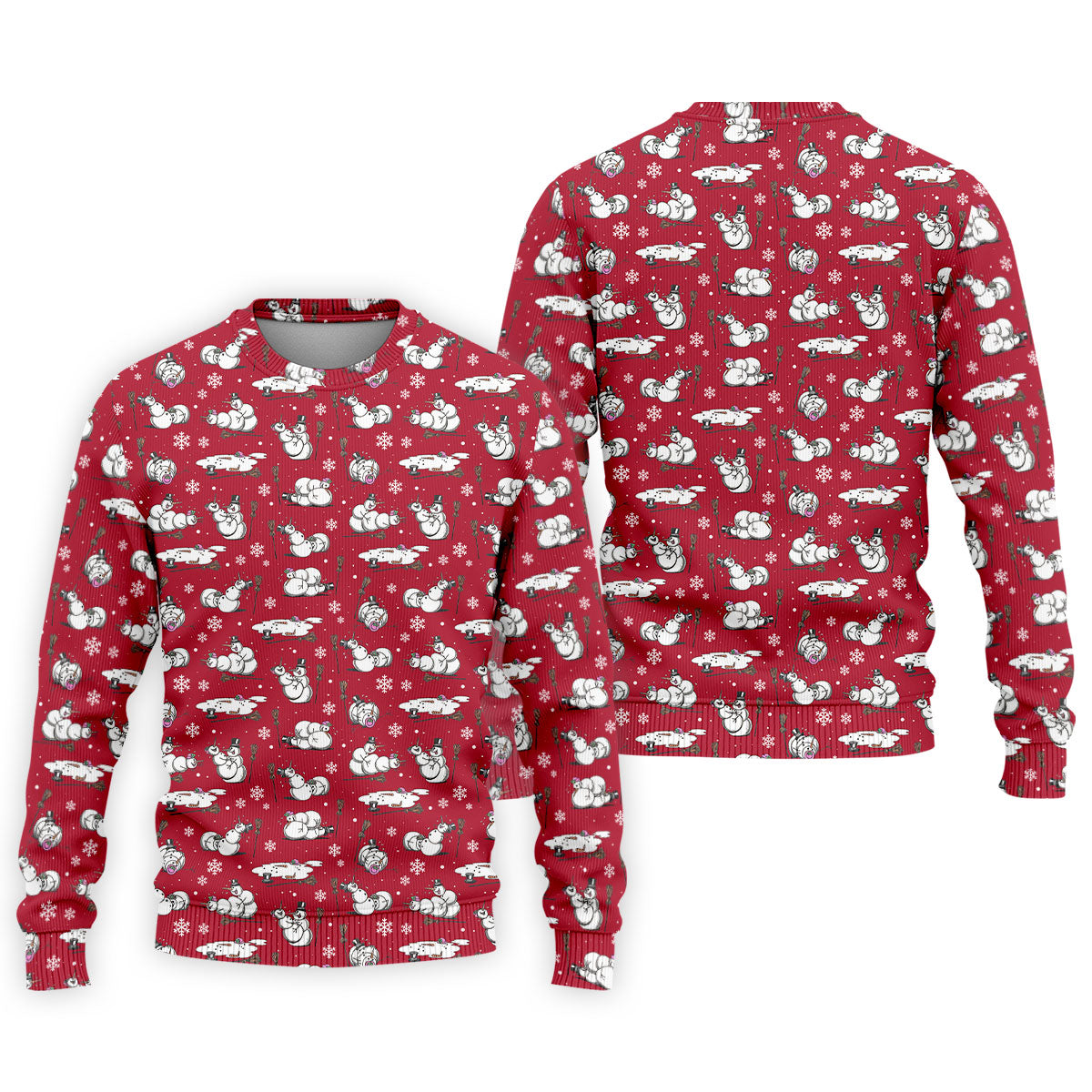 Funny Snowman Naughty Couple Red Golf Shirt, Christmas Golf Shirt, Golf Gift For Him, Polo ShirtFor Men