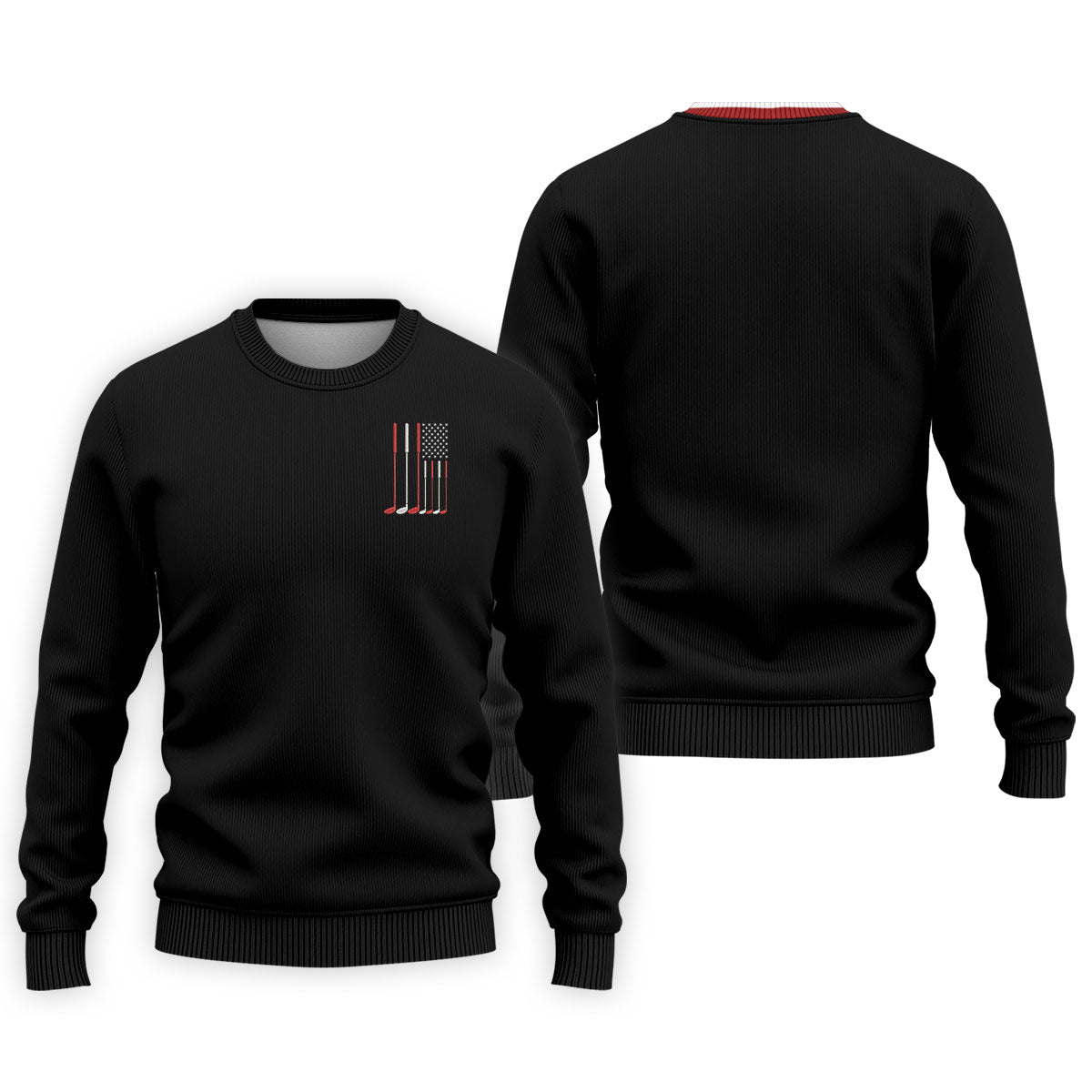 Golf Clubs America Flag Logo 250th Anniversary Black Golf Shirt, Patriotic Golf Shirt, Golf Shirts For Men