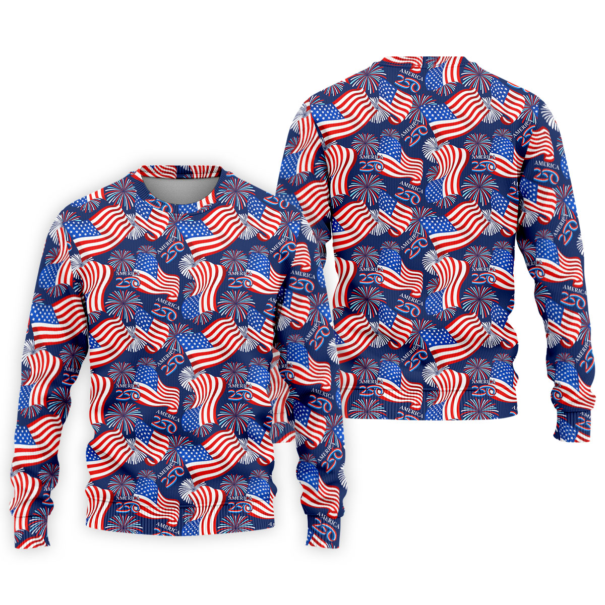 America 250 Anniversary Patriot Flag Navy Golf Shirt, Golf Tops For Men, Golf Shirts For Men