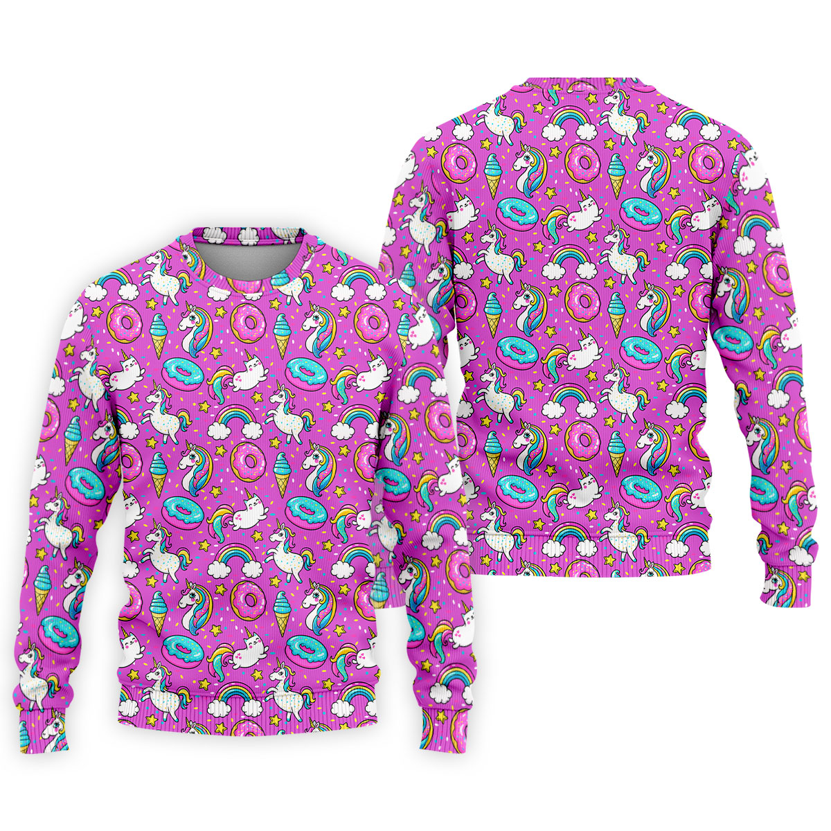Funny Pink Donut Unicorn Mens Golf Shirts, Polo ShirtFor Men, Cute Golf Outfit, Golfing Apparel