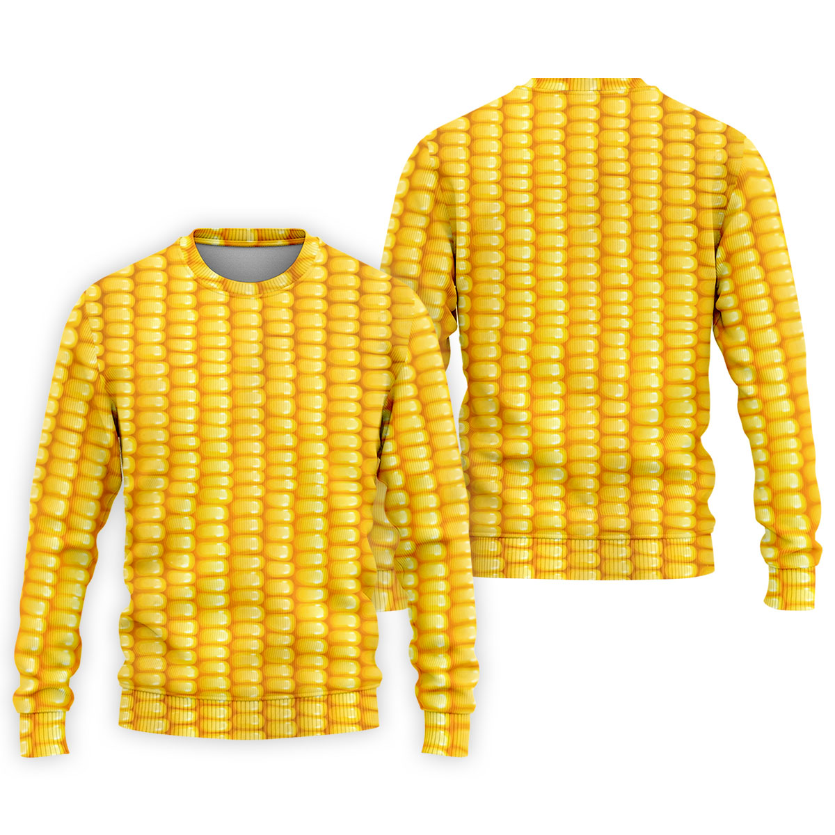 Realistic Sweet Corn Cob Print Design Hawaiian Golf Shirt, Golf Shirts For Men, Polo Shirts For Men