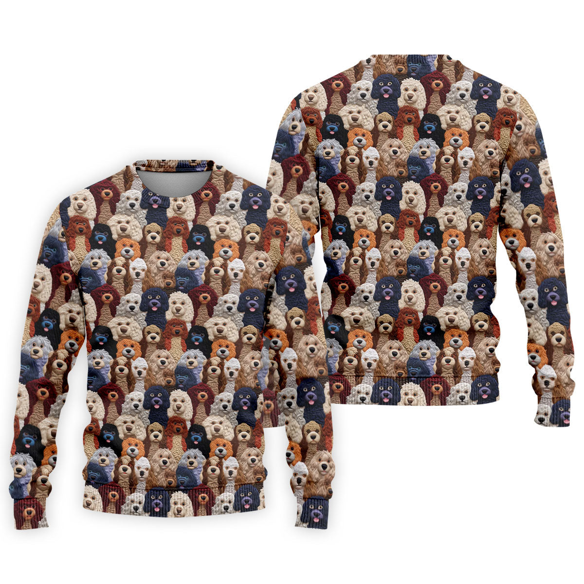 Cartoon Poodle Dog Men's Golf Polo Shirtfts For Dog Lovers, Polo ShirtFor Men