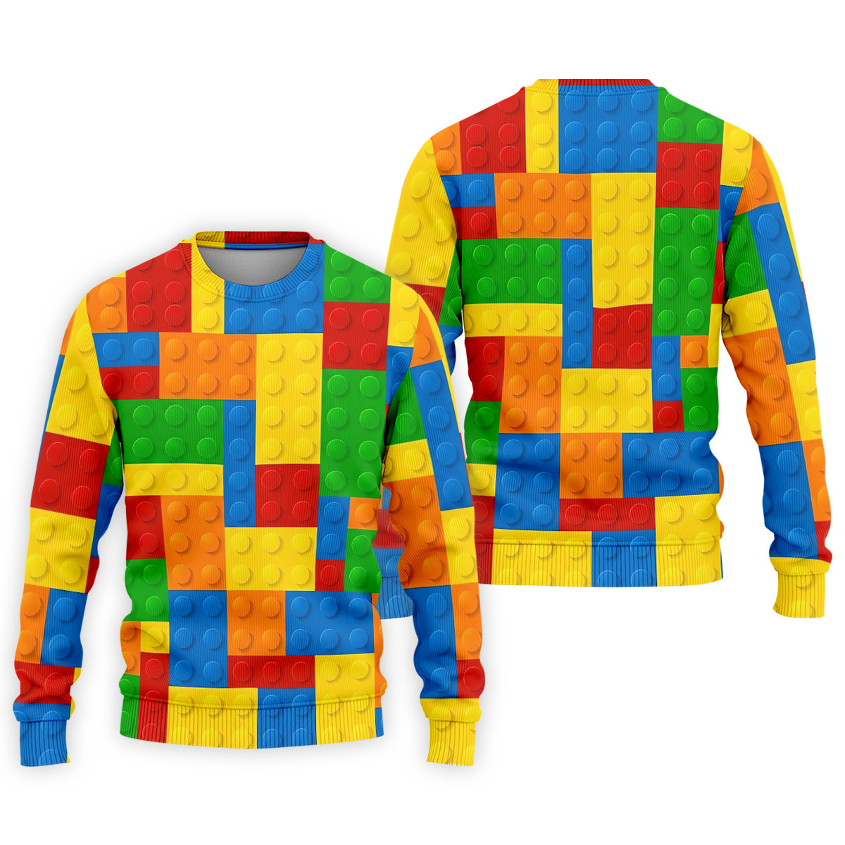 Lego Pattern Colorful Golf Shirt, Golf Tops For Men, Polo ShirtFor Men, Golf Shirts For Men