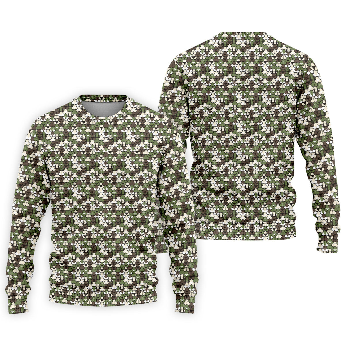Adult Humor Mermaid Scale Golf Shirt, Woodland Scale Pattern Polo, Polo Shirts For Men