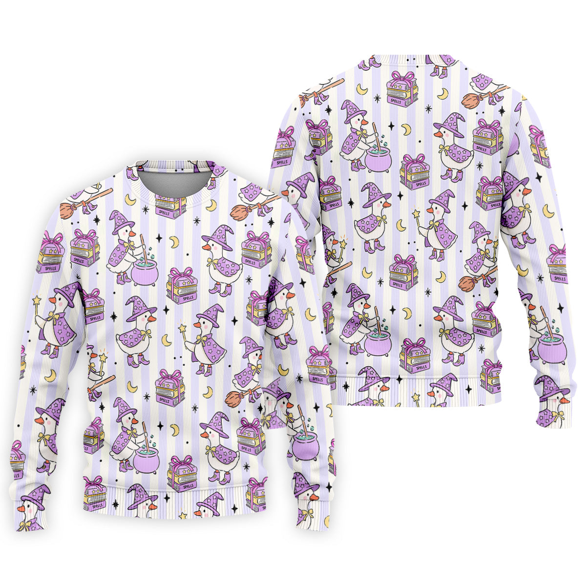 Halloween Witch Goose Purple Pastel Fun Golf Shirts For Men, Polo ShirtFor Men, Golfing Apparel