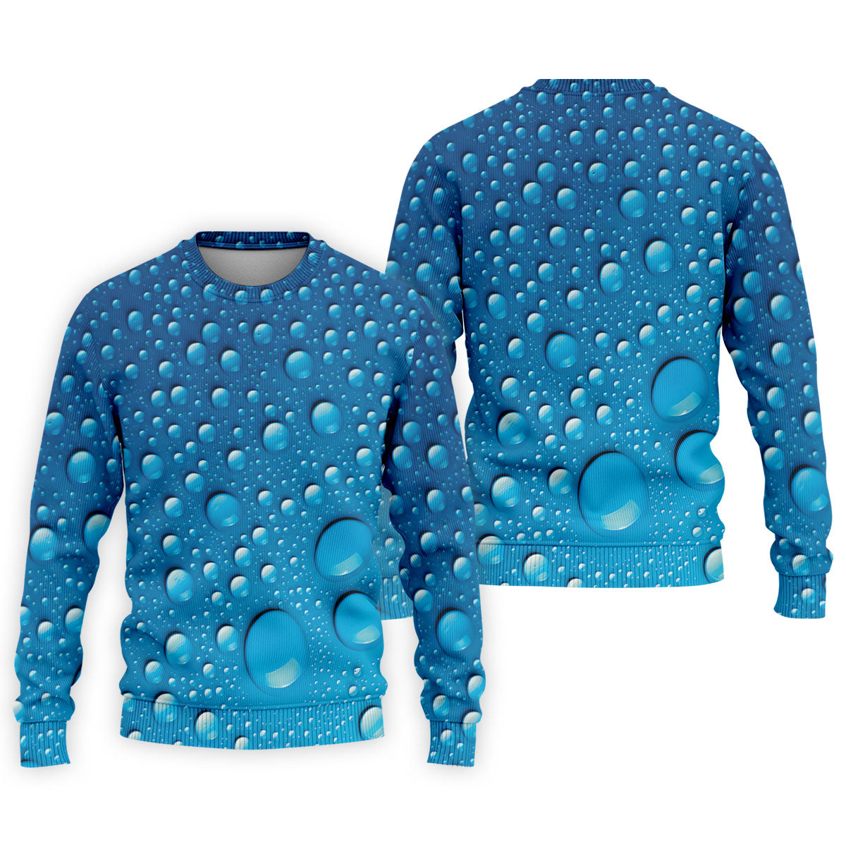 Rain Drops Blue Golf Shirt, Golf Tops For Men, Golf Shirts For Men, Polo Shirt Men