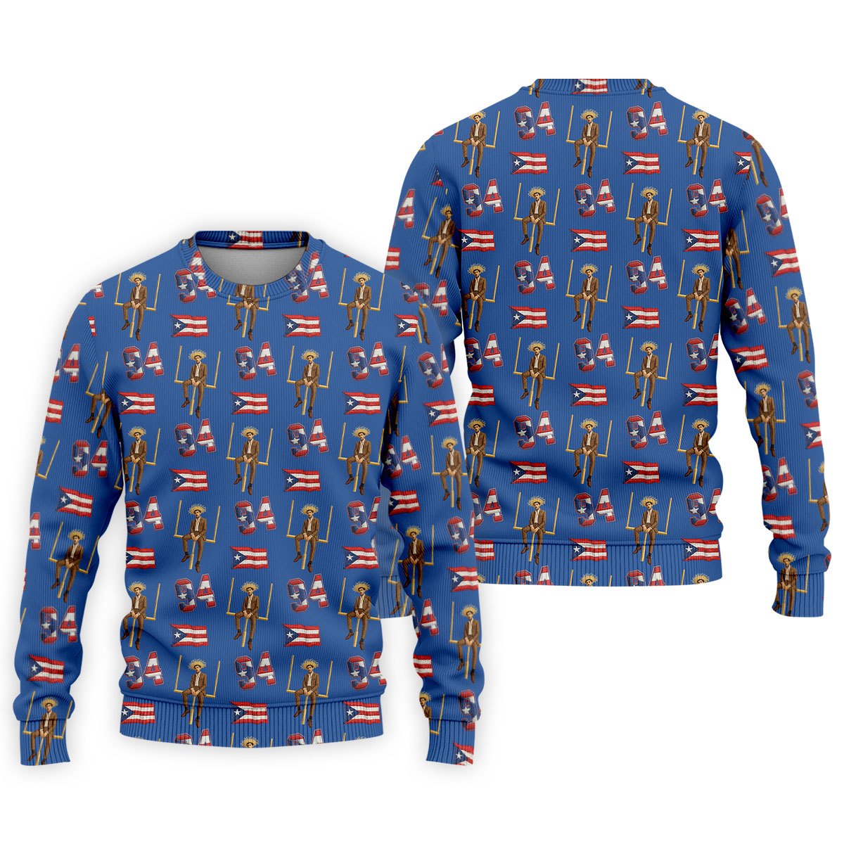 Bad Bunny Benito Bowl Football Theme Blue Men Polo, American Football League Gift Ideas For Football Fans
