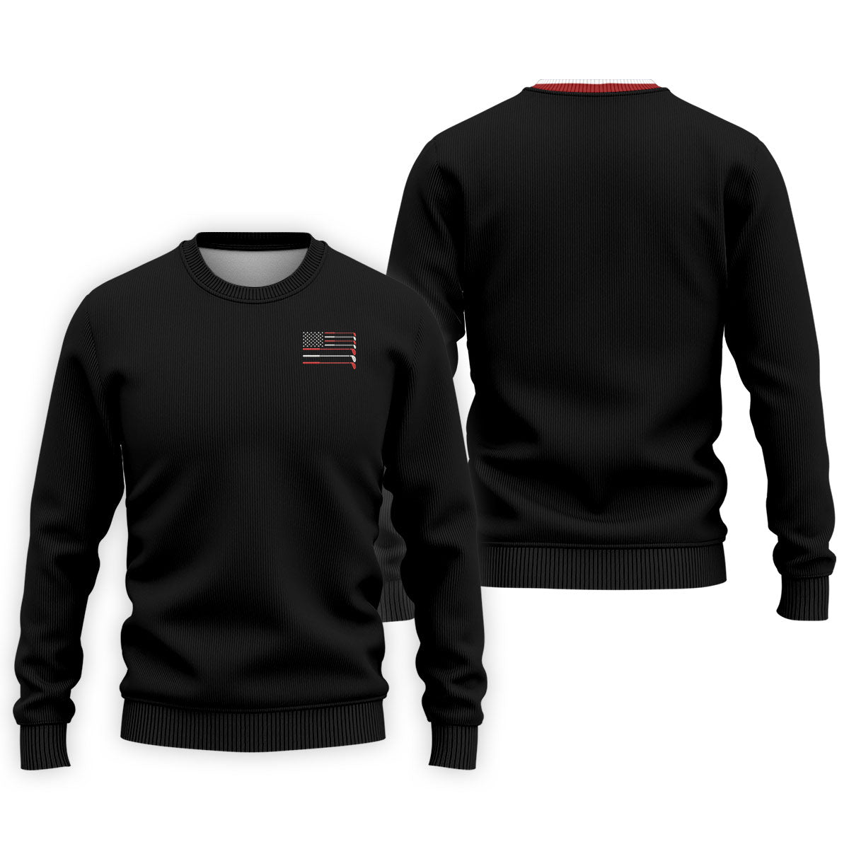 Golf Clubs US Flag Logo 250 Years Black Golf Shirt, Patriotic 4th Of July Golf Shirts For Men