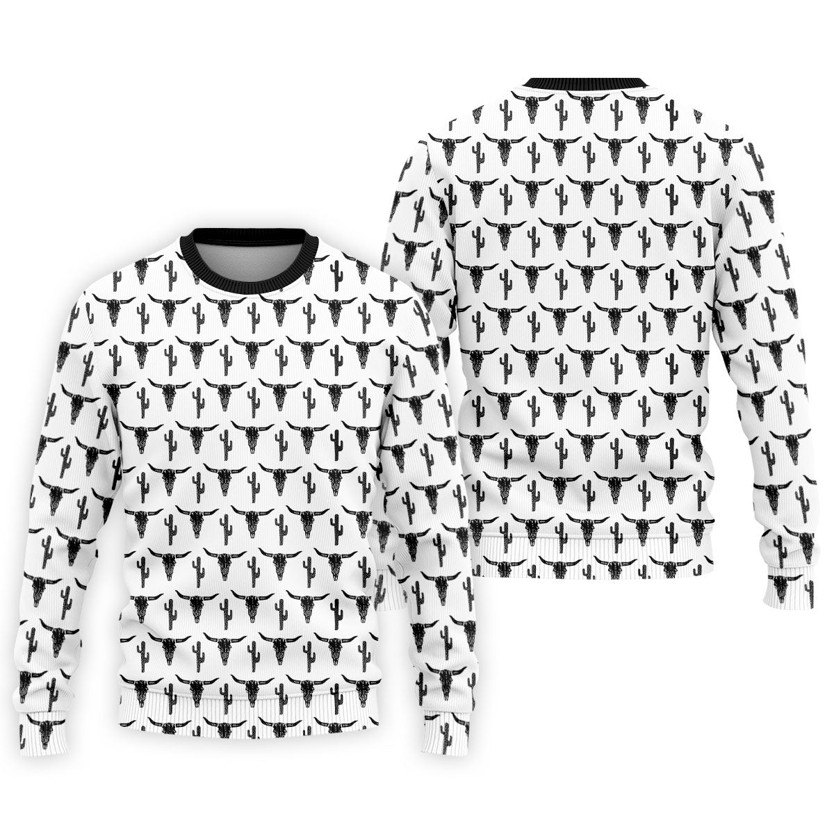 Longhorn Cow Skull Western Theme White Golf Tops For Men, Polo Shirtor Men, Golf Shirts For Men
