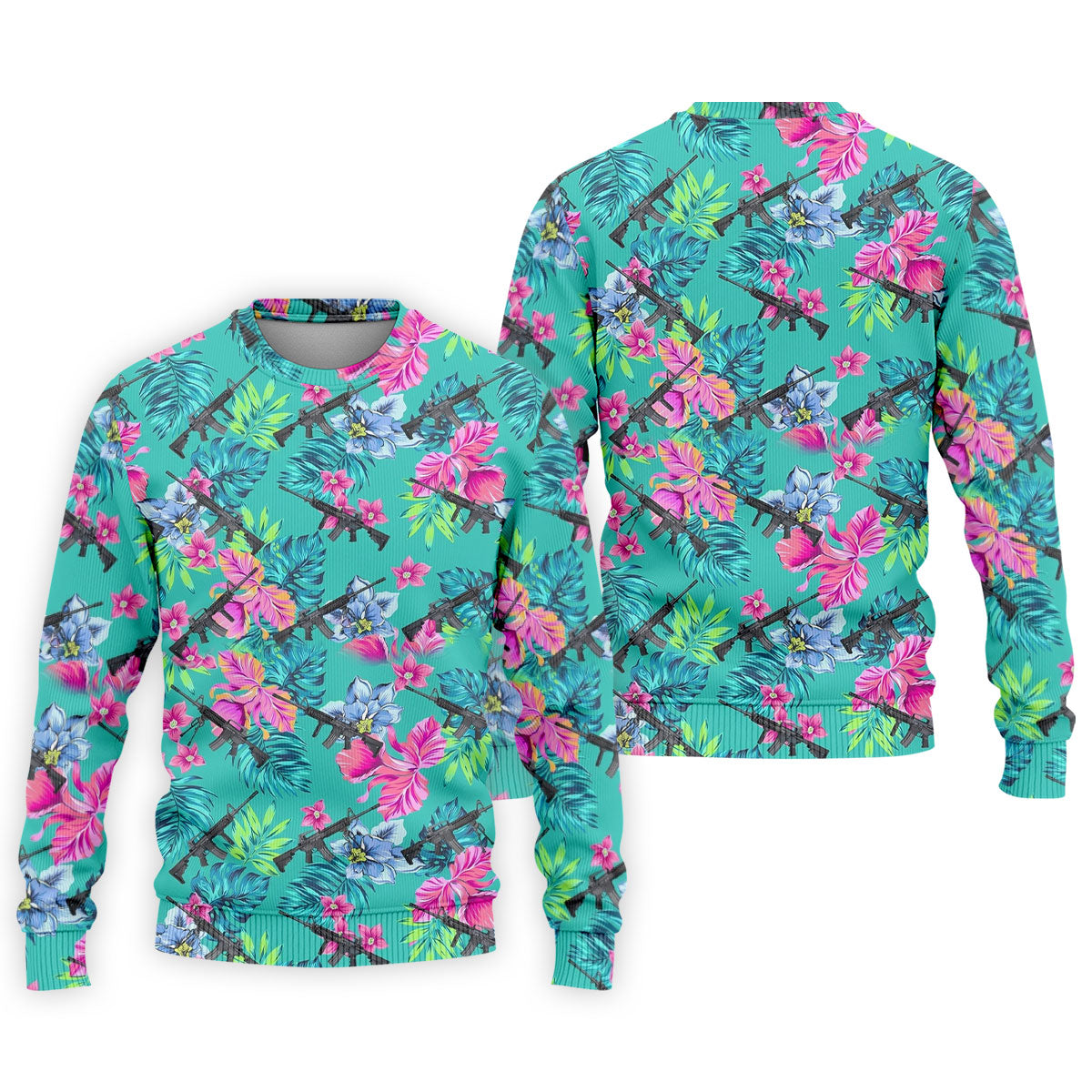 Hawaiian Floral With Army Theme Golf Shirts For Men, Polo ShirtFor Men, Golfing Apparel