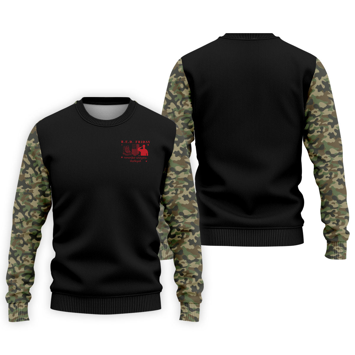 RED Friday Camo Black Patriotic 4th Of July Golf Shirt, 250th Anniversary Golf Shirts For Men