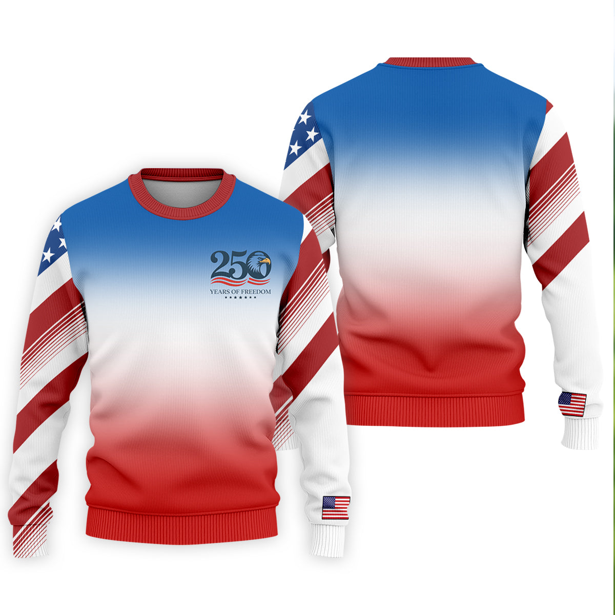 250 Years Of Freedom Eagle America Flag Golf Tops For Men, 250th Anniversary Golf Shirts For Men