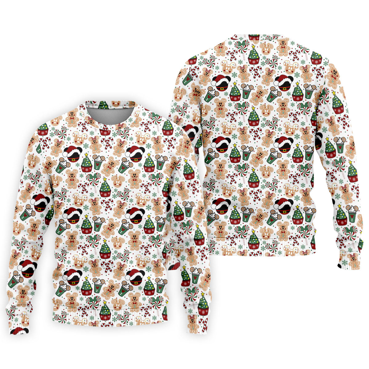 Christmas Sweets Pattern Golf Tops For Men, Cartoon Print Polo Shirt Men, Christmas Golf Shirt, Golfing Apparel