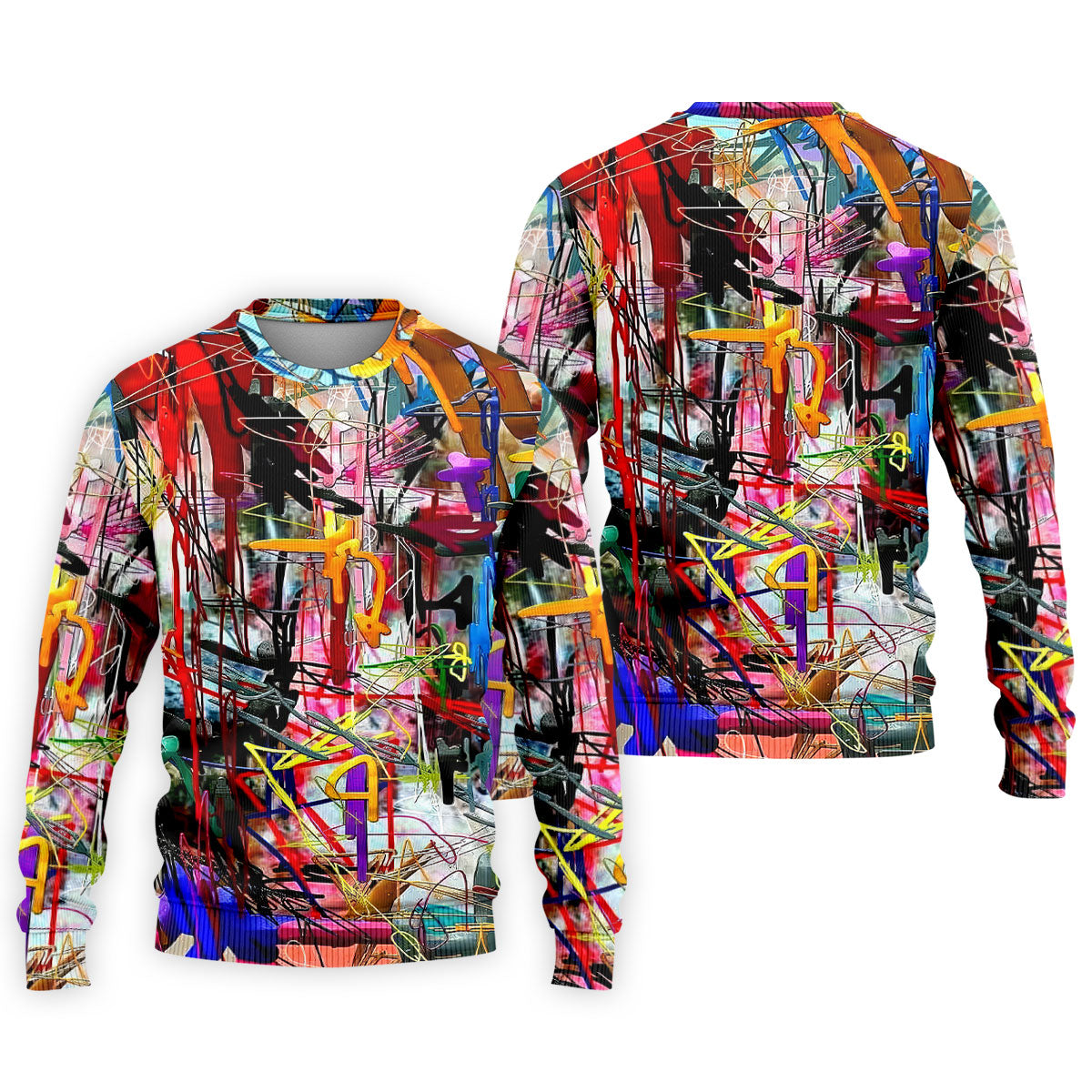 Colorful Abstract Graffiti Street Art Golf Shirt, Mens Golf Polo, Golf Apparel For Men