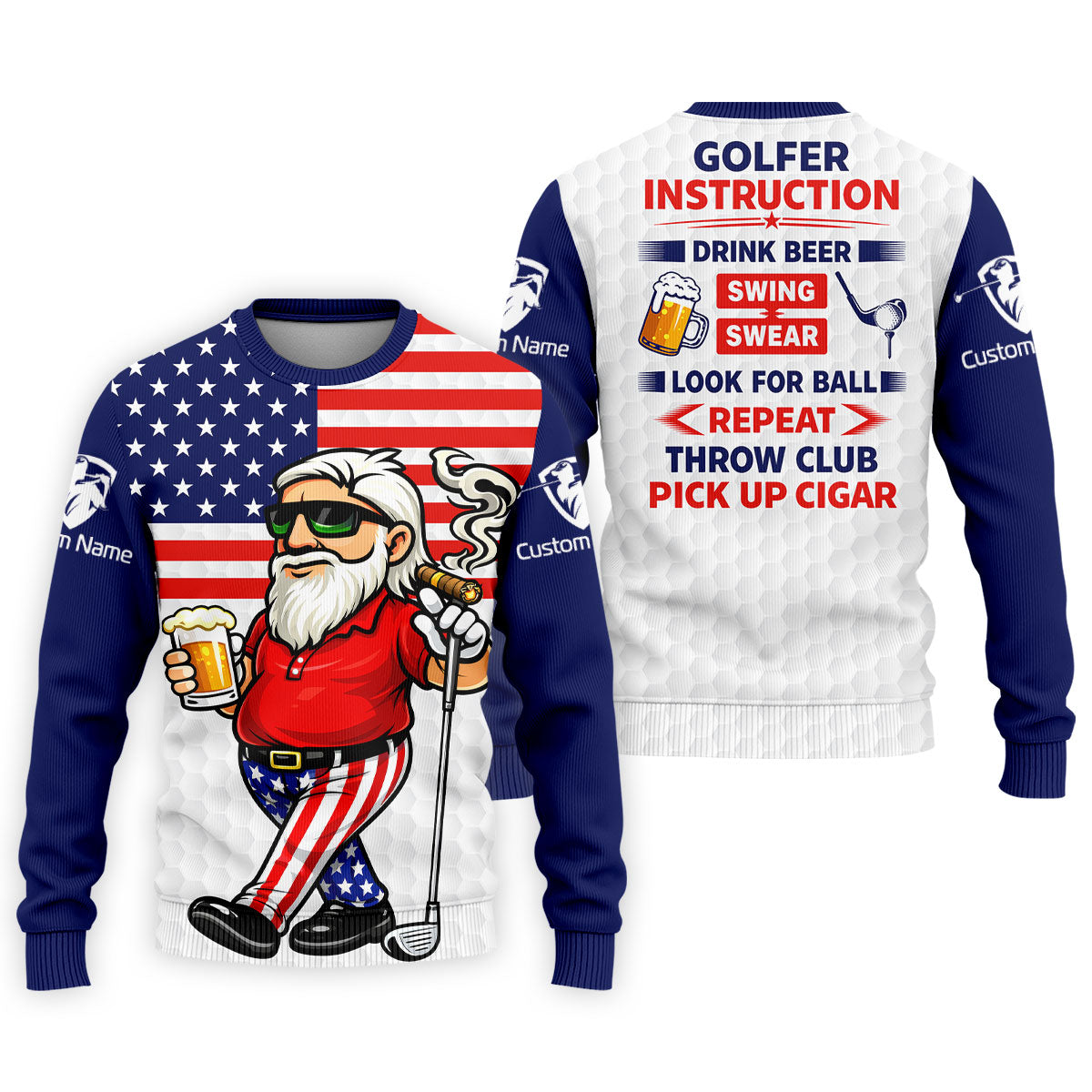 Swing Swear Look For Ball Repeat Father's Day 4th Of July Golf Shirt, 250 Years Polo Shirts For Men