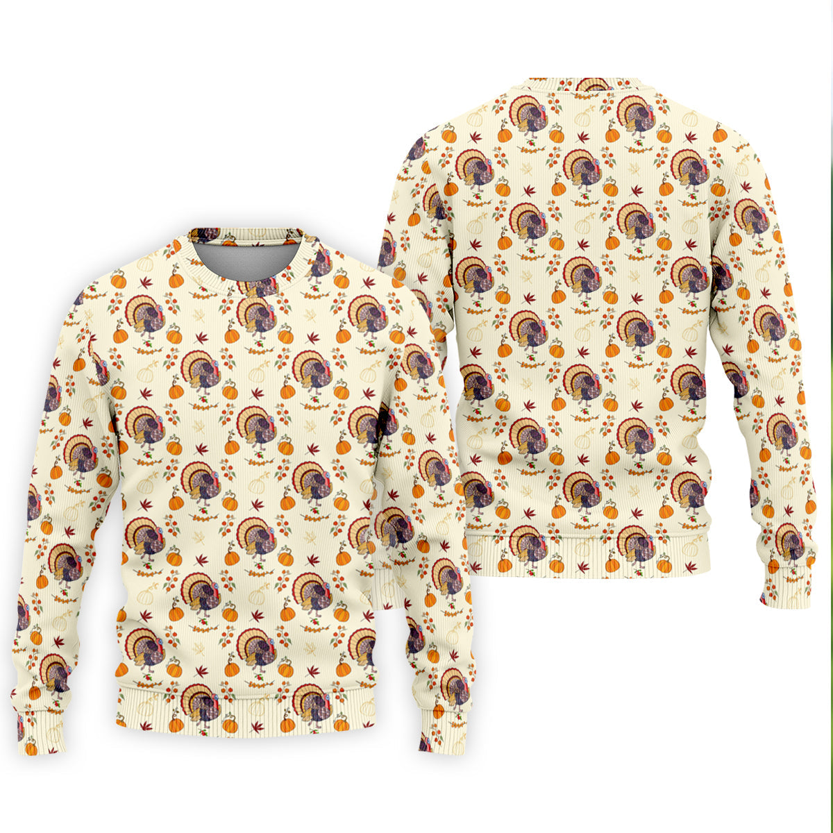 Turkey Pumpkin Thanksgiving Holiday Beige Golf Tops For Men, Polo ShirtFor Men, Golf Gift For Men, Golfing Apparel