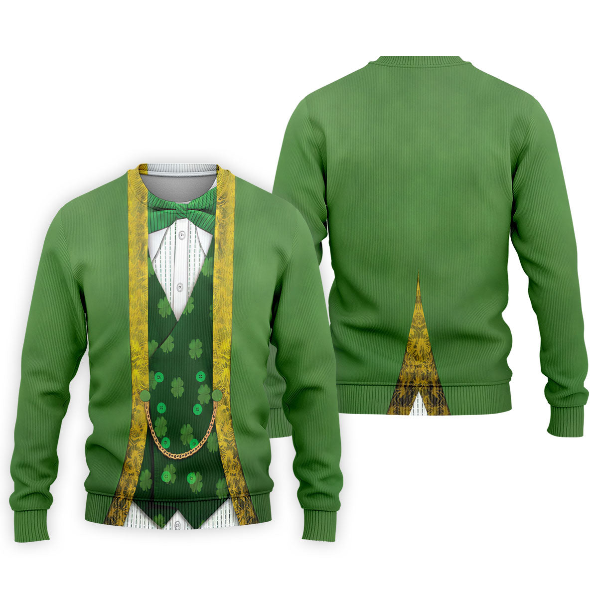 St Patrick's Day Leprechaun Costume Print Golf Tops For Men, Polo ShirtFor Men, Golf Shirts For Men