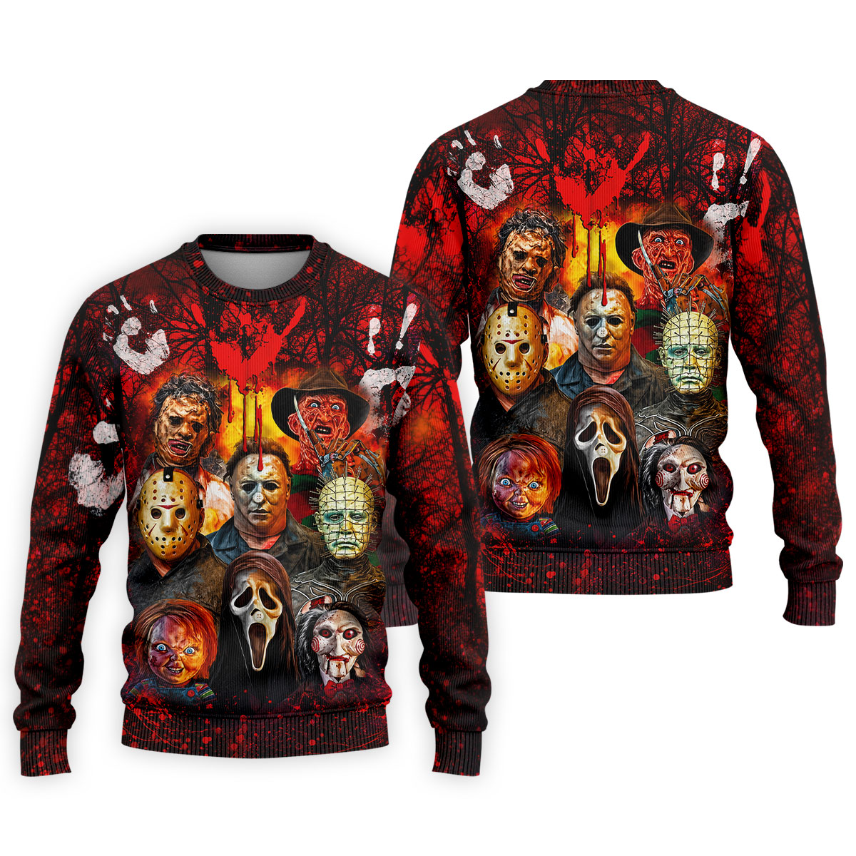 Halloween Horror Character Hawaiian Golf Shirt, Men's Golf Shirt, Golf Shirts For Men