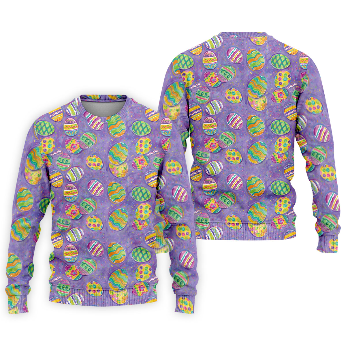 Colorful Painted Easter Eggs Golf Shirts For Men, Cute Golf Outfit, Polo ShirtFor Men